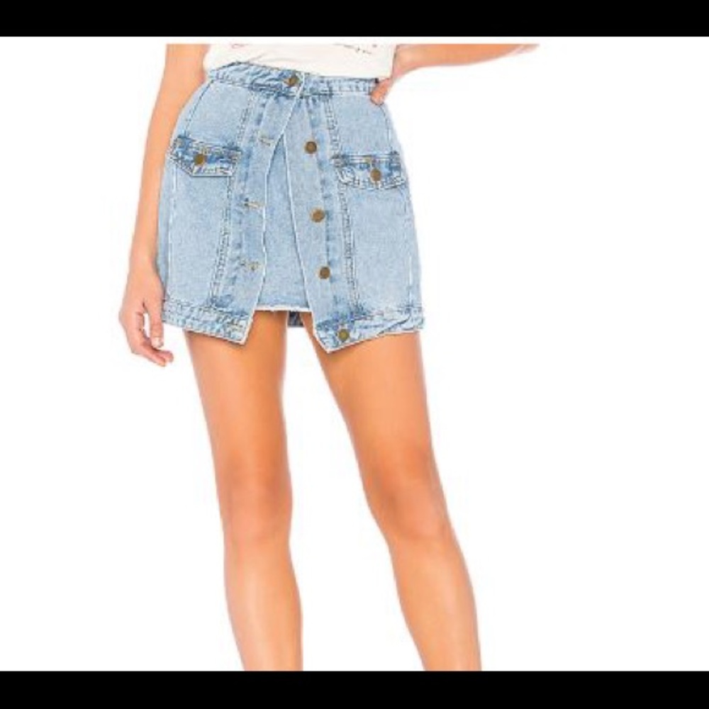 Renee Double Layer Demin Skirt
